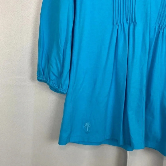 Lilly‎ Pulitzer Braylen Ariel Blue Quarter Sleeve Top Size XS - Picture 6 of 8